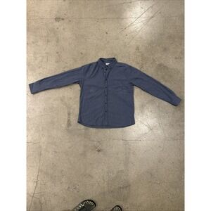 Carpasus Button Down Shirt Blue Sz XL Fair Trade Organic Cotton Made In Portugal